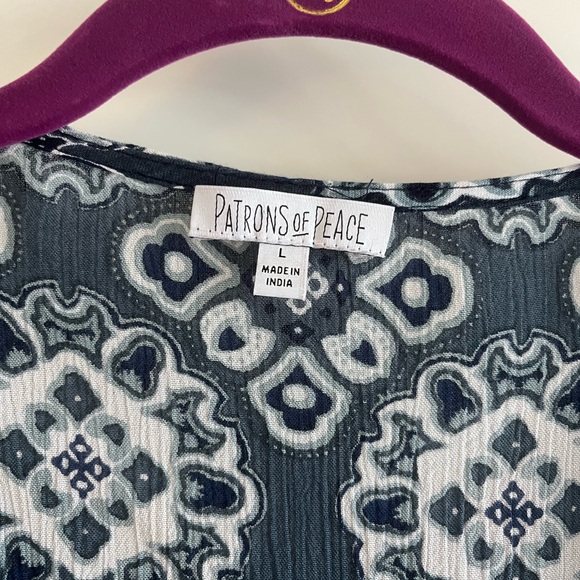 Patrons of Peace Blue Crop Top - Large - Picture 5 of 7